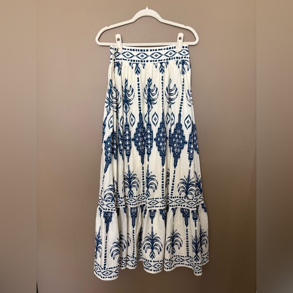 NWOT Flying Tomato Boho Rhythm Tank and Maxi Skirt Set Womens Blue Cream Boho - Picture 8 of 11